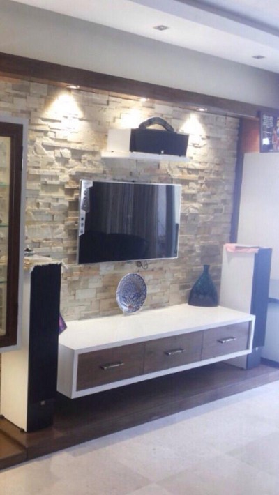 Modern Stone Tv Wall Designs In Mysore