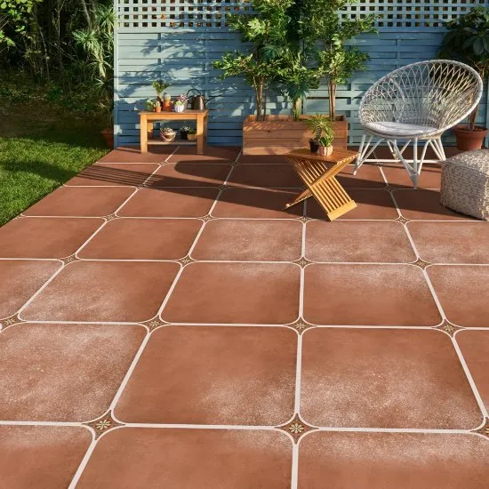 Decorative ceramic patterned tiles for elegant spaces