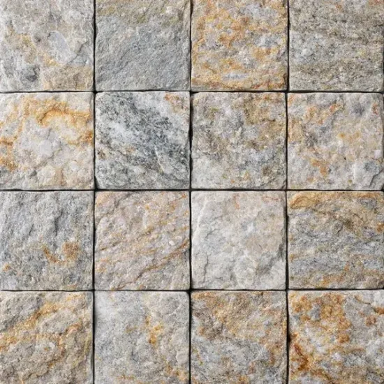 Natural quartzite stone slabs for wall cladding and flooring applications